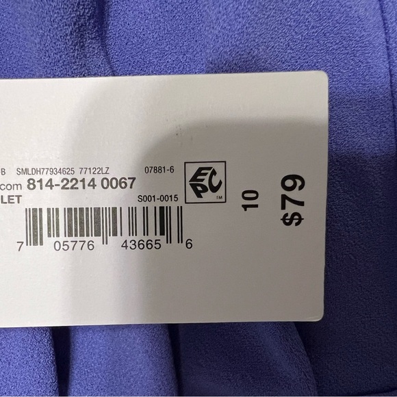 Liz Claiborne NWT Elegant Purple Dress Women’s Size 10 - Picture 7 of 8